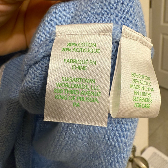 Women's Lilly Pulitzer Pippy Sweater Size L Blue Sun Sand Sea - Picture 3 of 5